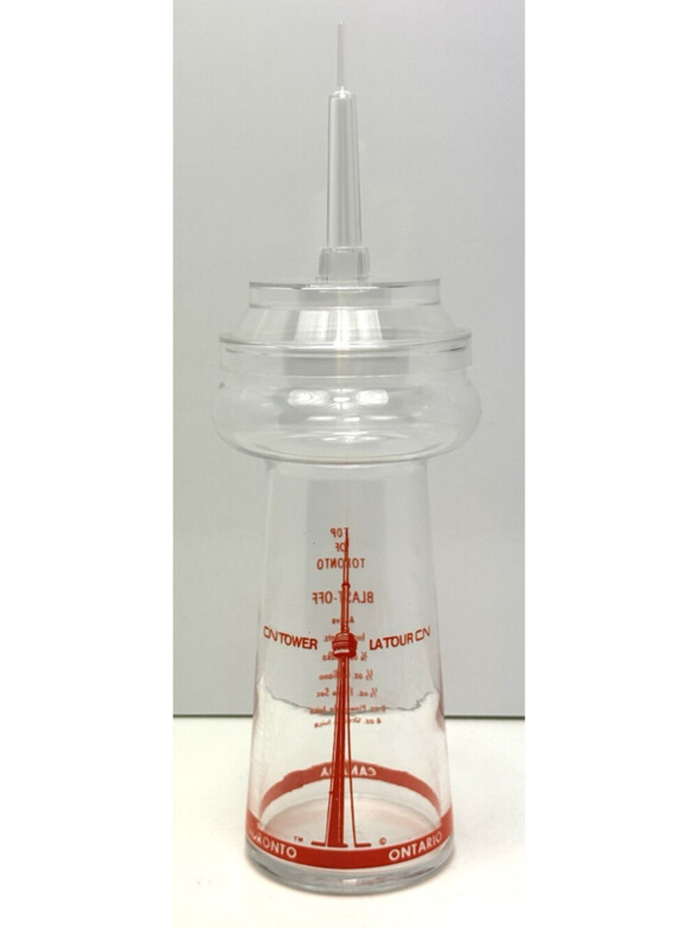 Vtg CN Tower Top of Toronto Souvenir Cup Blast Off Cocktail Recipe Canada